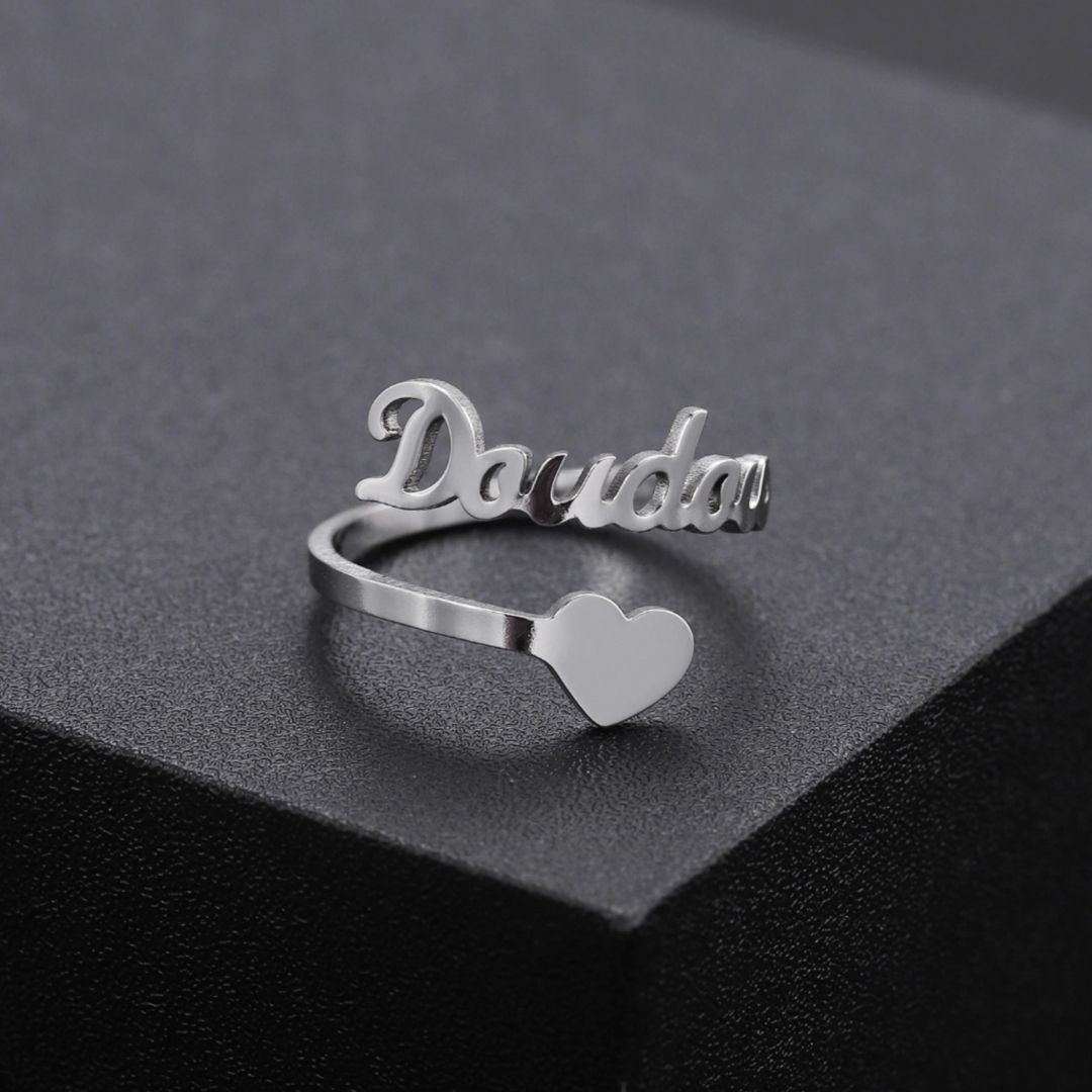 Design a Custom Text/Name Engraved Rings | Custom Paw Jewelry Shop