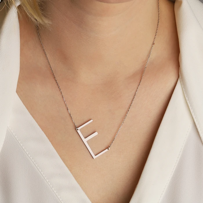 Single Letter Name Necklace with elegant charm and customizable letter pendant